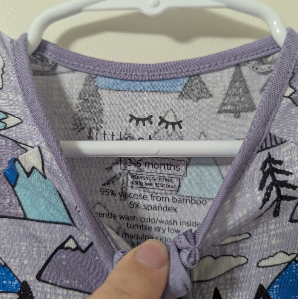 Little Sleepies OG Mountains Zippy PJs size 3-6 Months - Picture 7 of 12